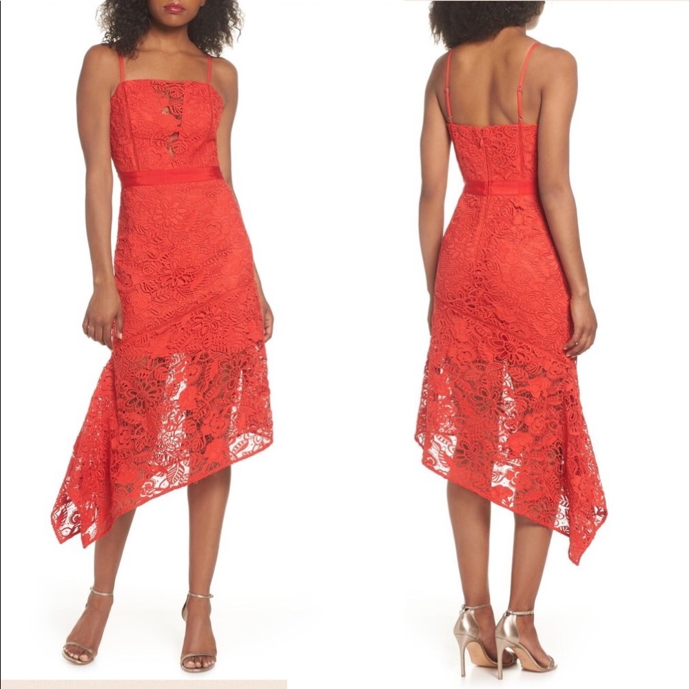 Harlyn Asymmetrical Hem Lace Dress BNWT